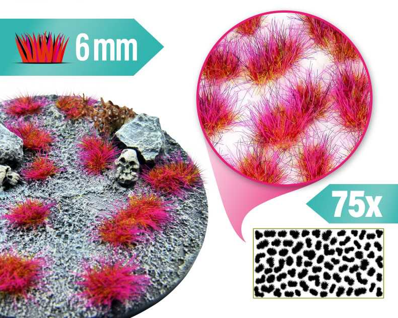 Green Stuff World Martian Fluorescent Tufts On Fire Purple 10679 - Cobbco