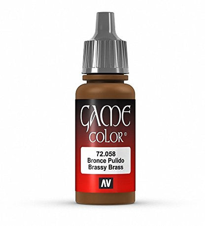 Vallejo Game Color Brassy Brass Paint, 17ml