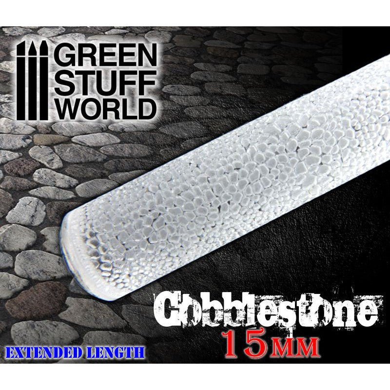 Green Stuff World for Models and Miniatures Rolling Pin Cobblestone 15mm 1625 - Cobbco