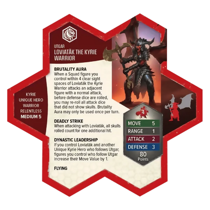 Loviatäk the Kyrie Warrior Custom Painted Miniature's Army Card From Heroscape Master Set: Age of Annihilation on Wargame Trader