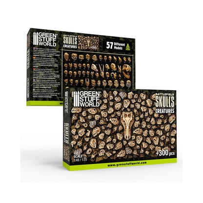 Green Stuff World 300x Battlefield Creature Skulls 1:48-1:35 - Wargaming and Basing