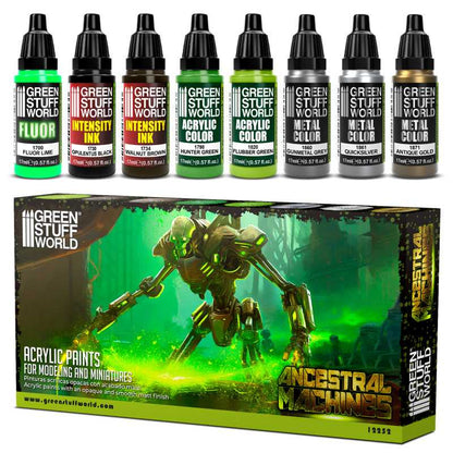 Green Stuff World for Models & Miniatures Paint Set Ancestral Machines 12252 - Cobbco