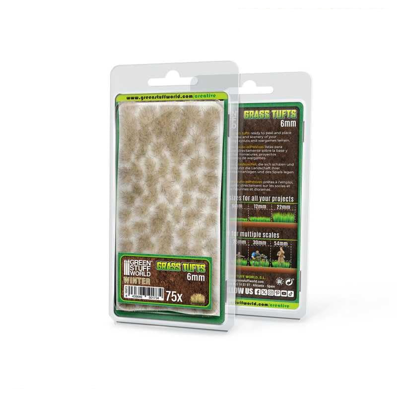 Green Stuff World Static Grass Tufts 6 mm - Winter - 10673 - Cobbco