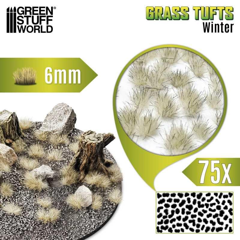 Green Stuff World Static Grass Tufts 6 mm - Winter - 10673 - Cobbco