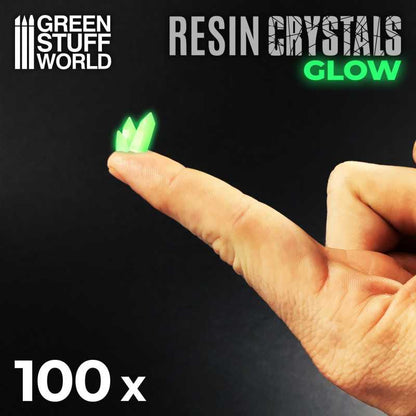 Green Stuff World for Models and Miniatures – Green Glow Resin Crystals – Small 10385