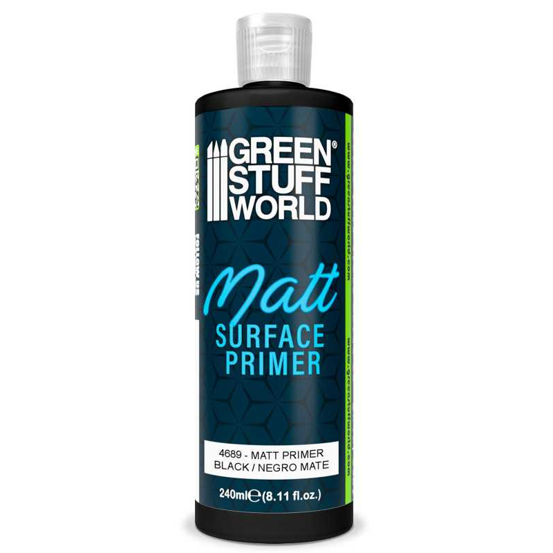 Green Stuff World Matt Surface Primer 240ml - Black - 4689