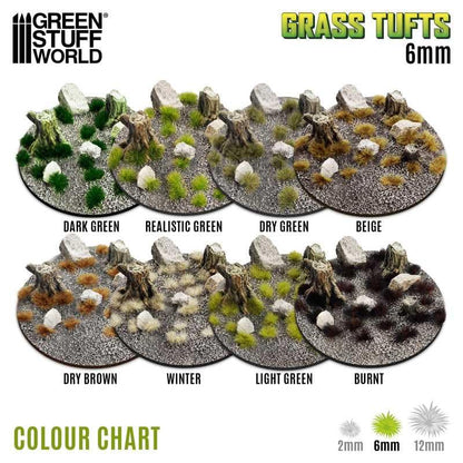 Green Stuff World Static Grass Tufts 6 mm - Light Green - 10674 - Cobbco