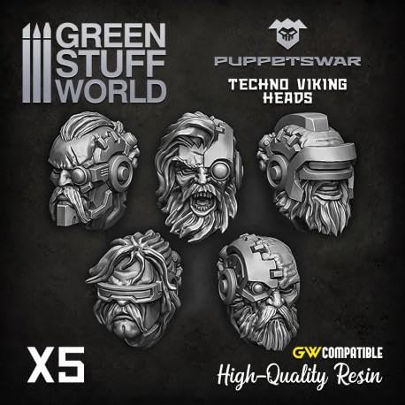 Green Stuff World Techno Viking Heads S405 x Heads