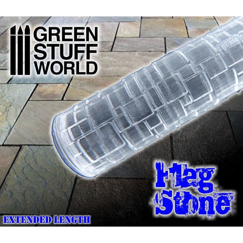 Green Stuff World Rolling Pin Flagstone 1676 - Cobbco