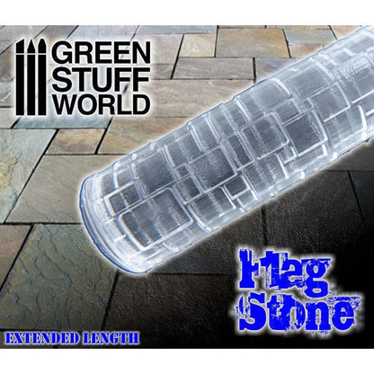Green Stuff World Rolling Pin Flagstone 1676 - Cobbco