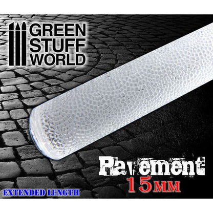 Green Stuff World Rolling Pin Pavement 15mm 1627 - Cobbco