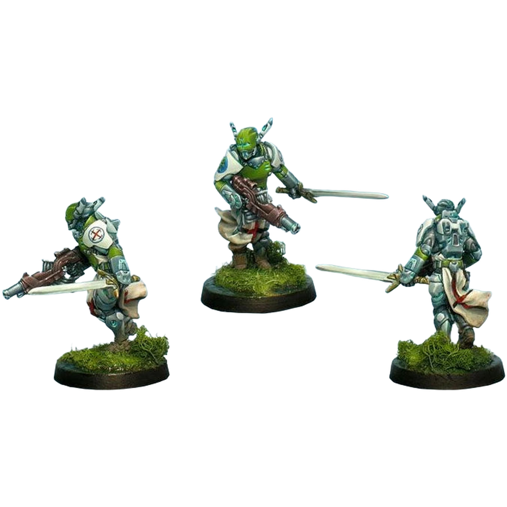 PanOceania: Knights of Montesa (Combi Rifle+Light GL) (1) (Unpainted) (Assembled)