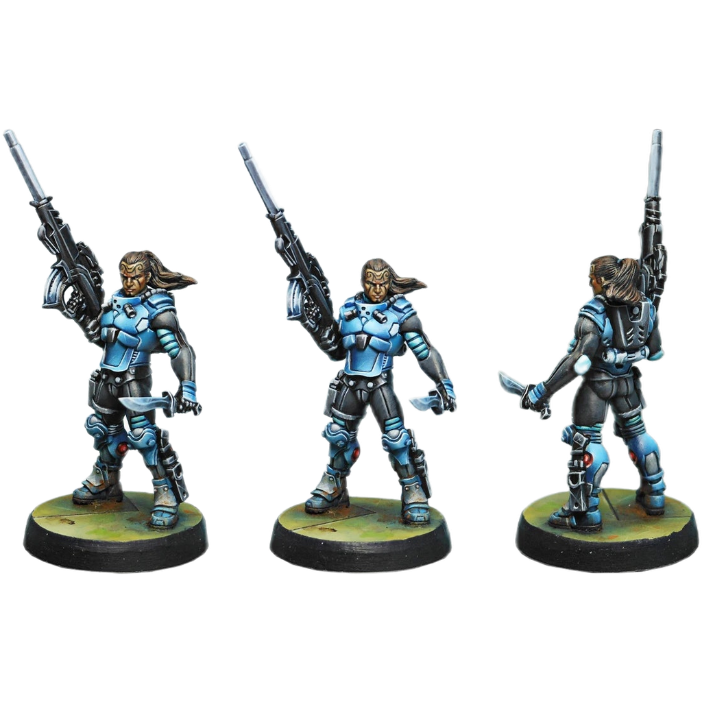 PanOceania: Croc Men (Sniper) (Custom Painted) (Assembled)