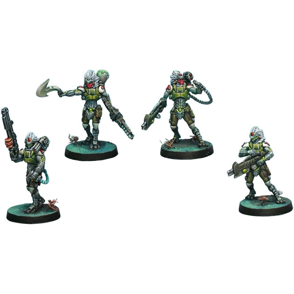 Combined Army: Yaogat Strike Infantry Box Set (4) (Custom Painted) (Assembled)