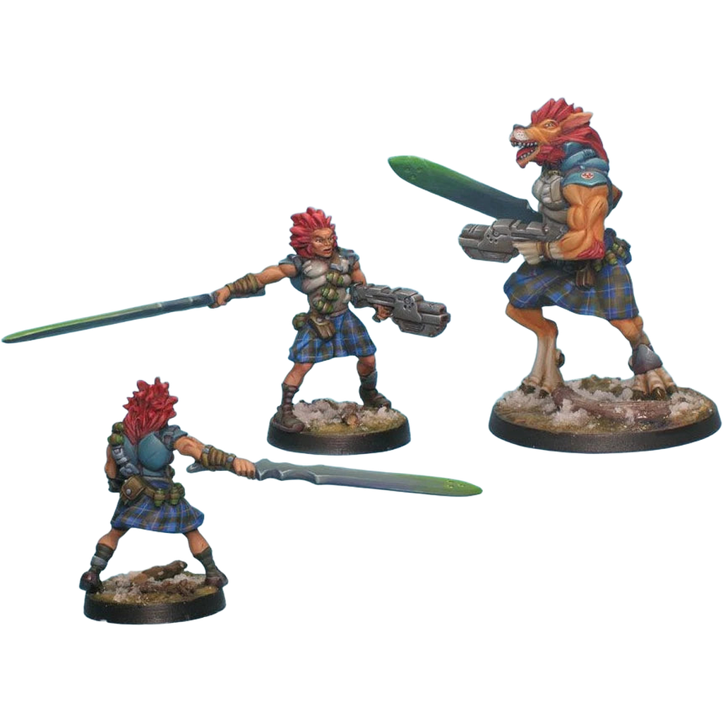 Mercenaries: McMurrough (2 Chain Rifle, AP & Shock CCW) (Unpainted) (Assembled)