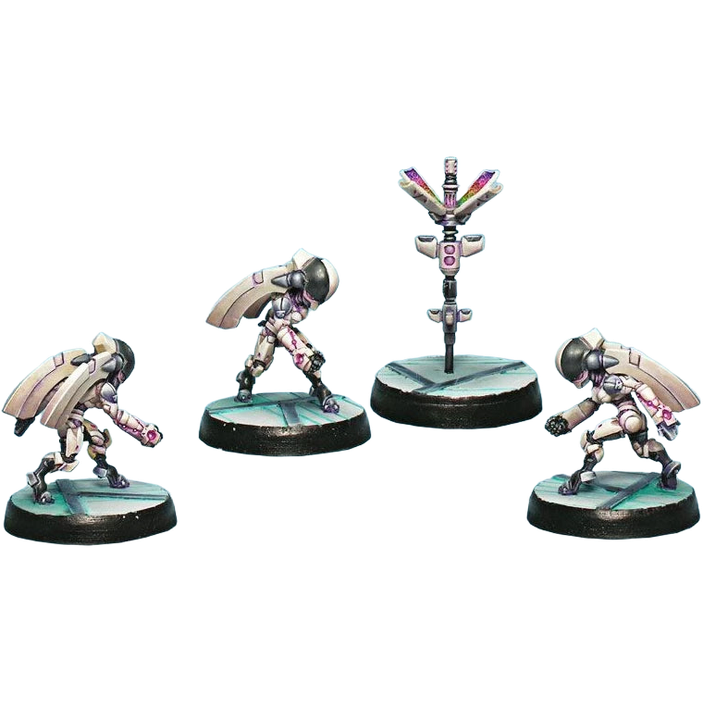 ALEPH: Yudbots & Netrods (Ghost: Servant & AI Beacon) (2) (Custom Painted) (Assembled)