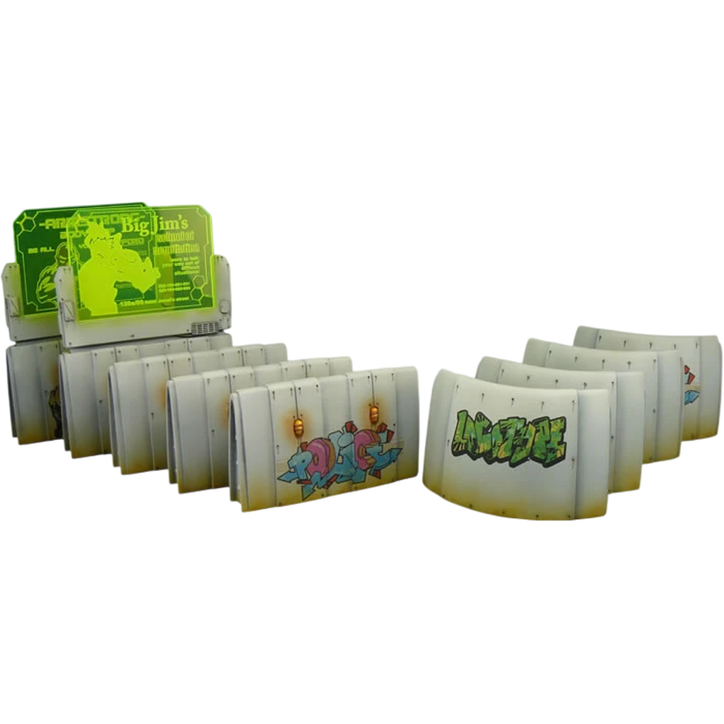 Conrete Wall Set 2 (Custom Painted) (Assembled)