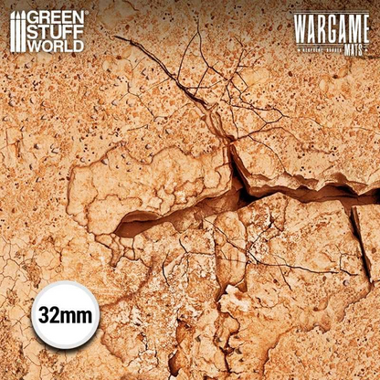 Green Stuff World Wargame Mat, Dreadrock Badlands, Neoprene Battle Surface, Anti-Slip Backing, 48x70 Inch, with Carrying Bag - 6343