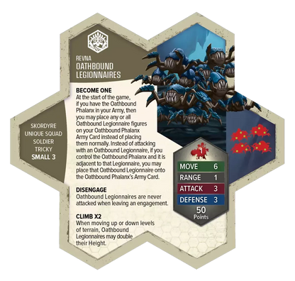 Oathbound Legionnaires Unpainted Miniatures' Army Card From Heroscape Rising Tide on Wargame Trader