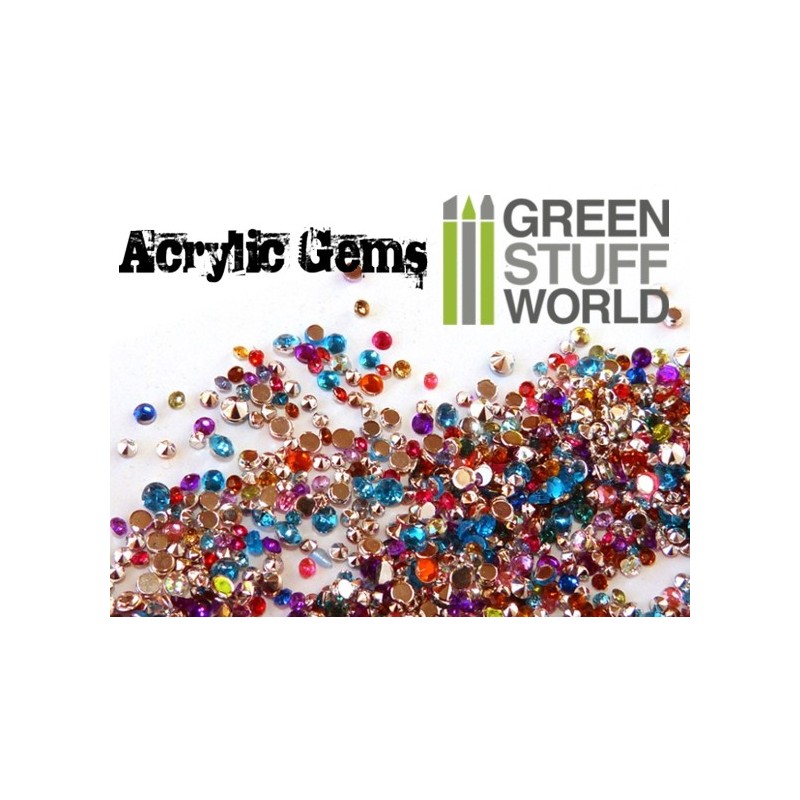 Green Stuff World Micro Acrylic Gems - 1mm to 2.5mm 1033