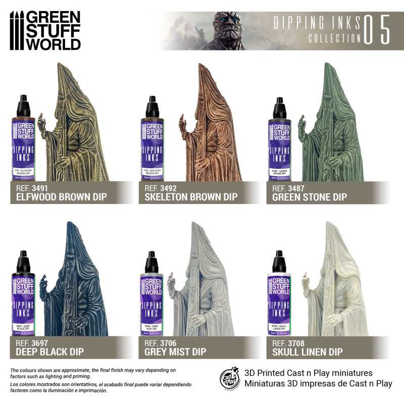 Green Stuff World Paint Set 11697 - Dipping Ink Contrast Paint Collection 05