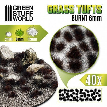 Green Stuff World for Models & Miniatures: Grass Tufts 6mm Burnt 10663 - Cobbco