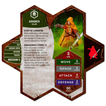 Arkmer Prepainted Miniature's Army Card From Heroscape Expansion Set: Defenders of Kinsland (Wave 8) on Wargame Trader