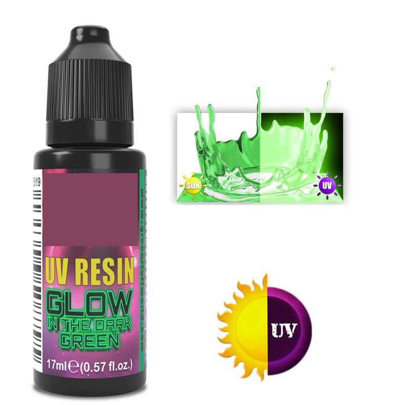 Green Stuff World for Models and Miniatures UV Resin - Glow in The Dark Green 3519