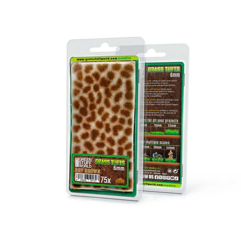 Green Stuff World Static Grass Tufts 6 mm - Dry Brown - 10672 - Cobbco