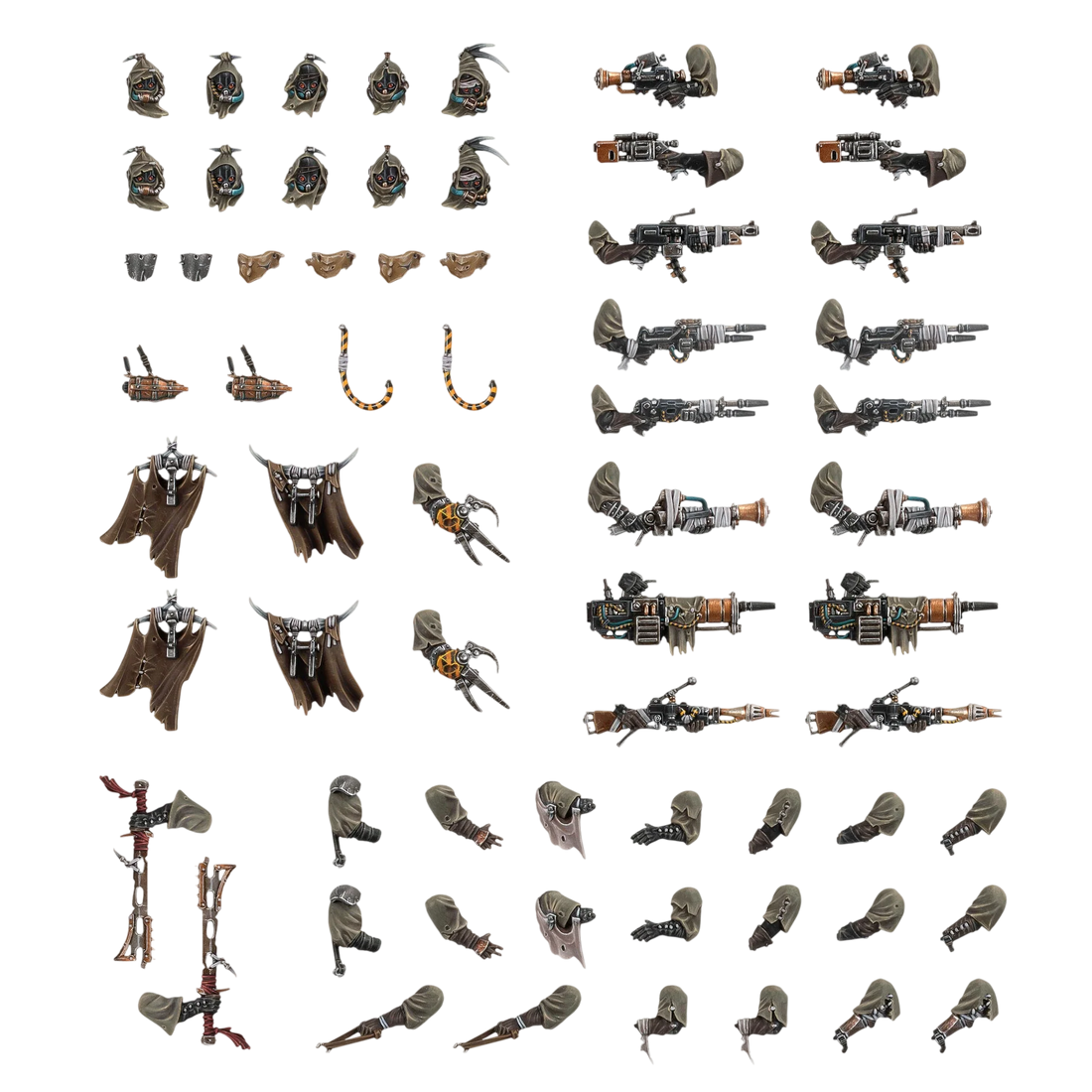 Ash Waste Nomads: Weapons & Upgrades (Unpainted) (Assembled)
