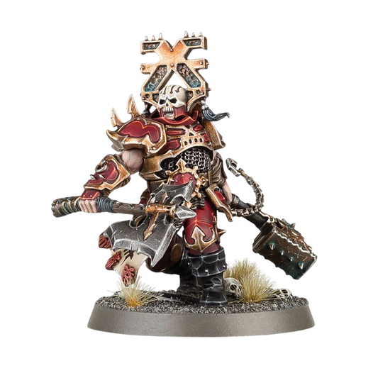 Aspiring Deathbringer with Goreaxe and Skullhammer (Custom Painted) (Assembled)