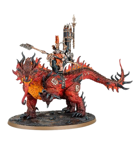 Auric Runefather on Magmadroth (Unpainted) (Assembled)