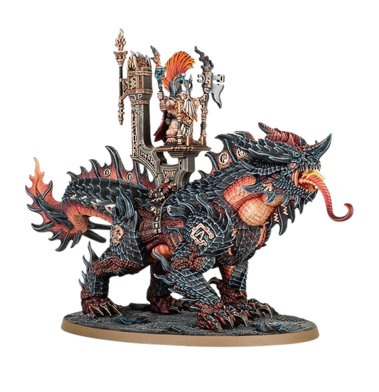 Auric Runesmiter on Magmadroth (Custom Painted) (Assembled)