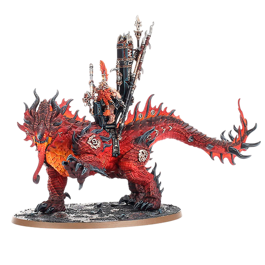 Auric Runeson on Magmadroth (Custom Painted) (Assembled)