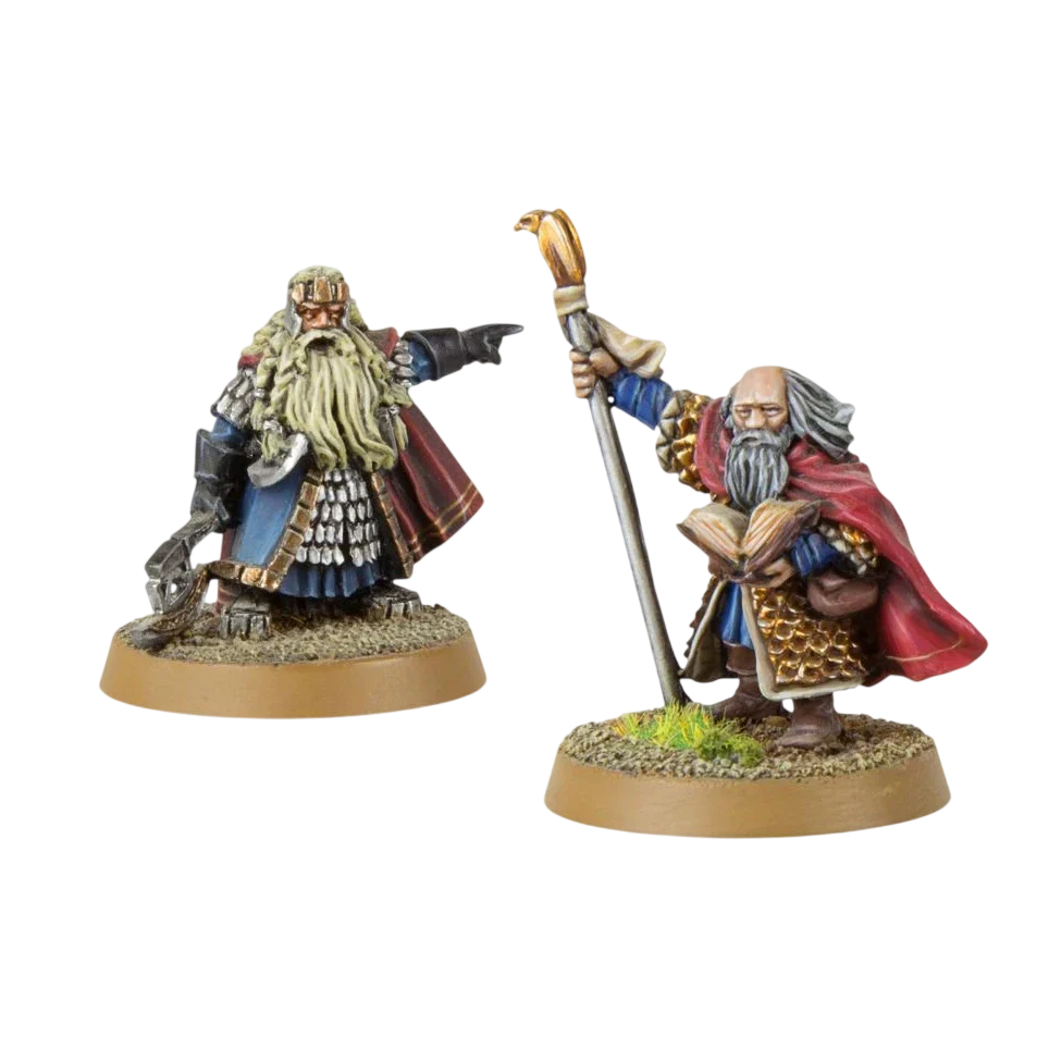 Balin™, King of Moria™, and Flói Stonehand (Custom Painted) (Assembled)