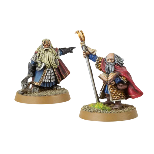 Balin™, King of Moria™, and Flói Stonehand (Custom Painted) (Assembled)