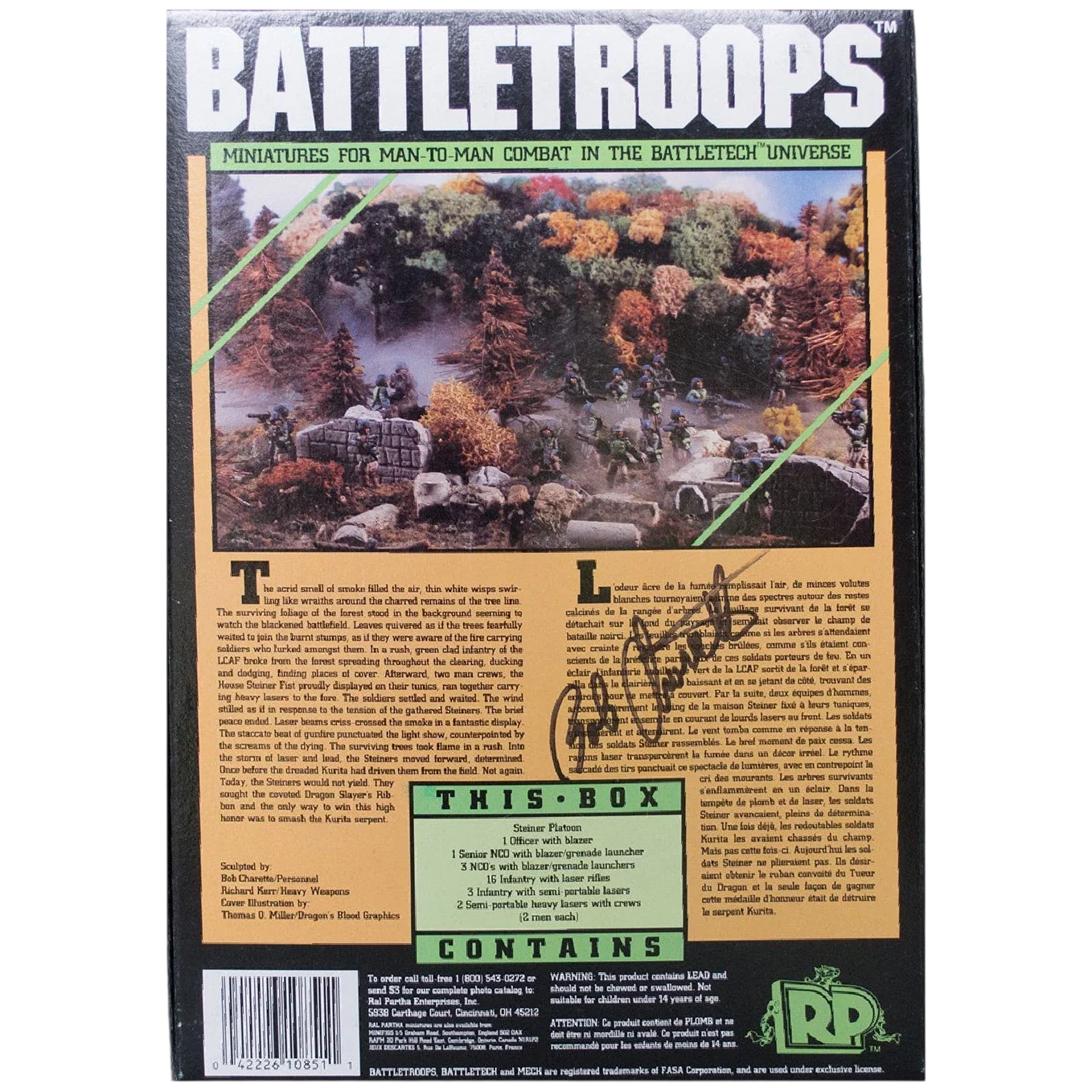 BattleTroops: Steiner Laser Rifle Platoon (Custom Painted) (Assembled)