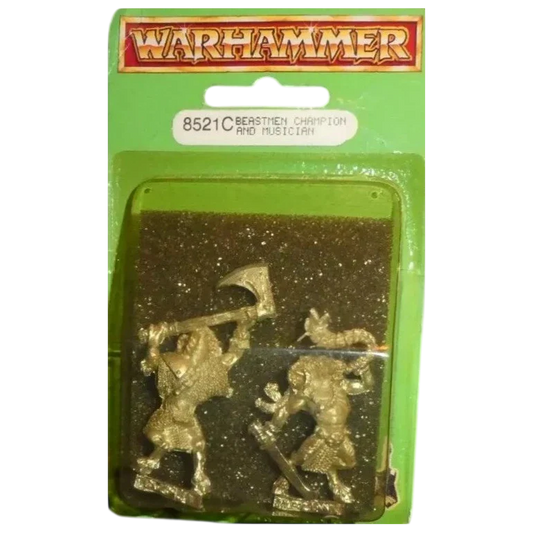 Beastmen Champion and Musician (Custom Painted) (Assembled)