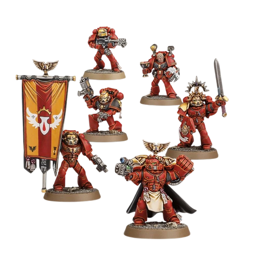 Blood Angels Command Squad (Unpainted) (Assembled)