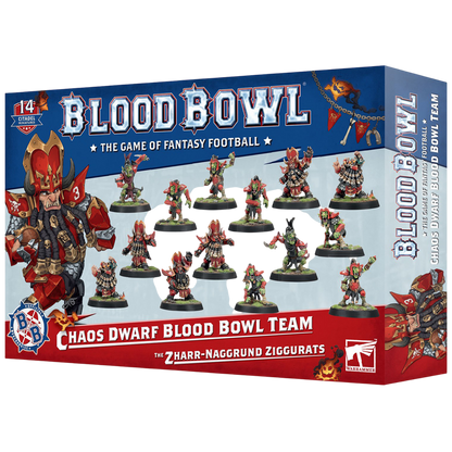 Blood Bowl: Chaos Dwarf Team - Zharr-Naggrund Ziggurats (Unpainted) (New in Box/Sprue)