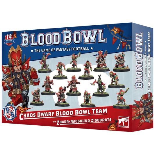 Blood Bowl: Chaos Dwarf Team - Zharr-Naggrund Ziggurats (Unpainted) (New in Box)