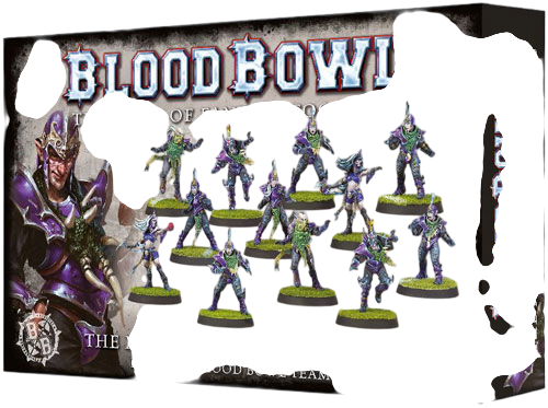 Blood Bowl: Dark Elf Team - The Naggaroth Nightmares (Unpainted) (New in Box/Sprue)