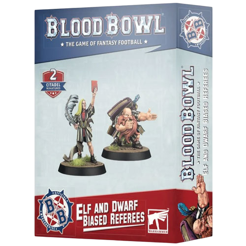 Blood Bowl: Elf & Dwarf Biased Referees (Unpainted) (New in Box/Sprue)