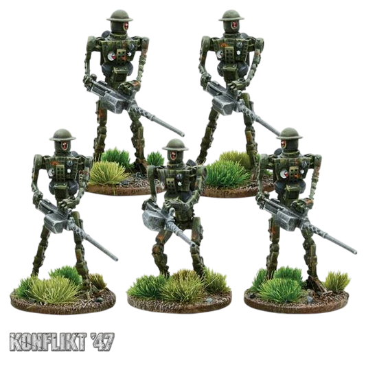 British Automated Infantry with HMG (Custom Painted) (Assembled)