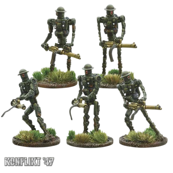 British Automated Infantry with MMG (Custom Painted) (Assembled)