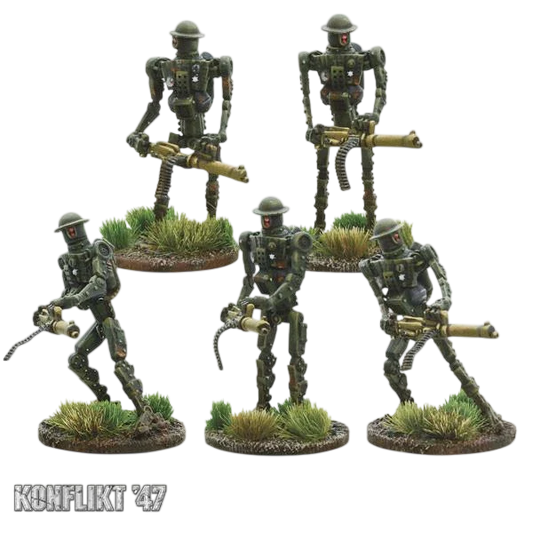 British Automated Infantry with MMG (Custom Painted) (Assembled)