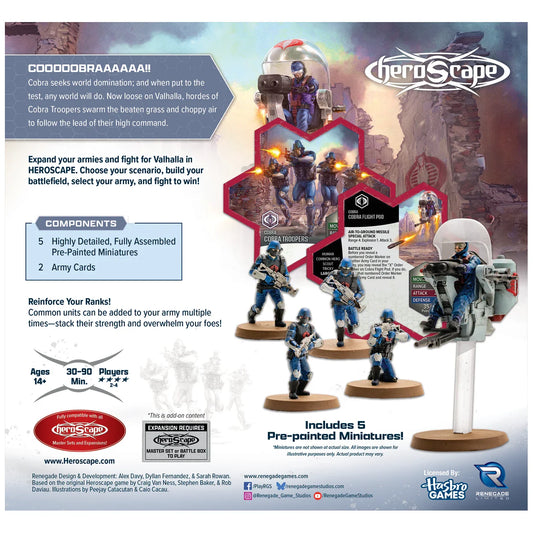 COBRA Troopers & COBRA Flight Pod Army Expansion (Unpainted) (New in Box)