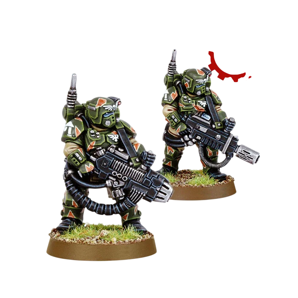 Cadian Kasrkin (Unpainted) (Assembled)
