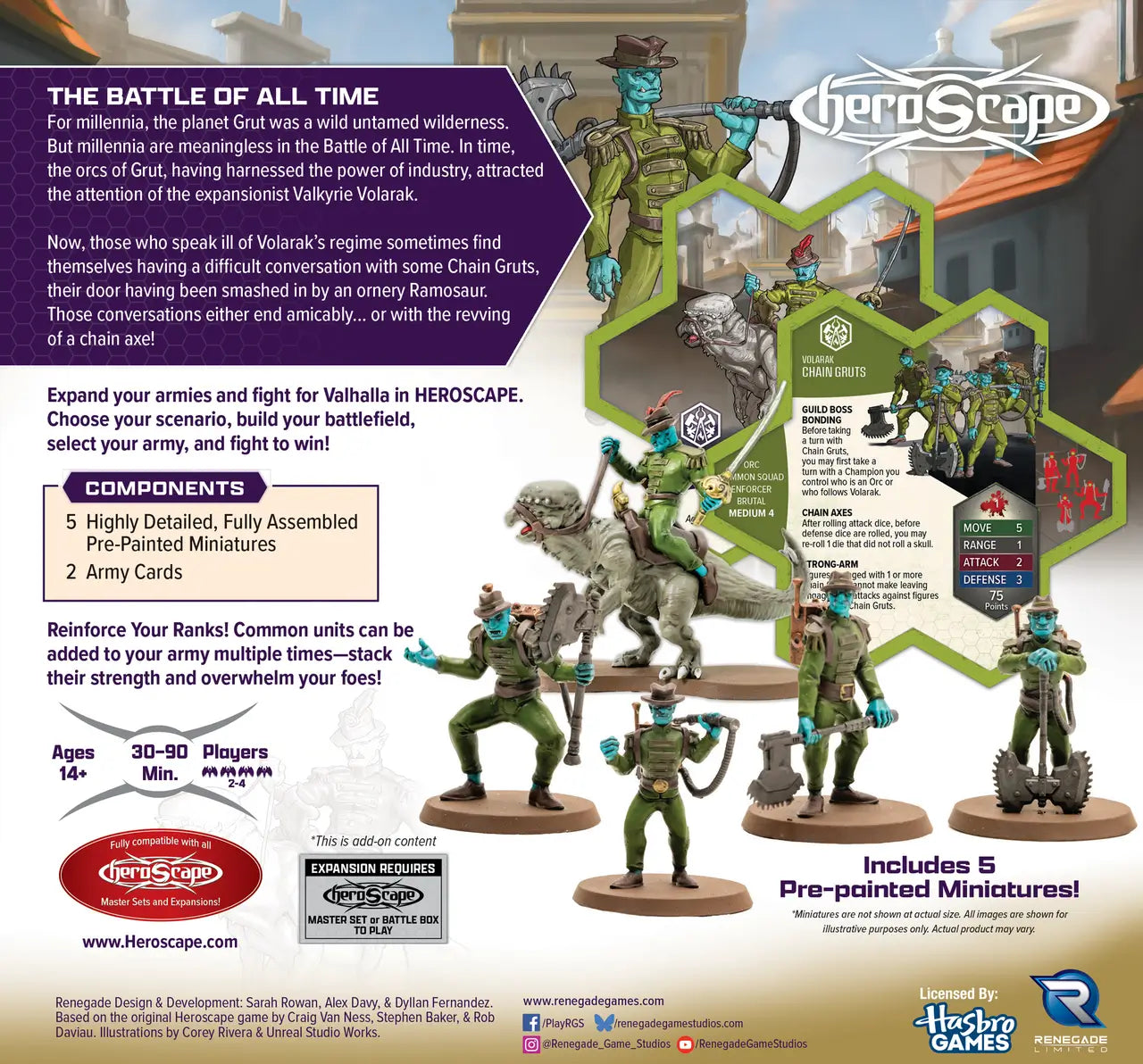 Chain Gruts and Ramosaur Rider Army Expansion (Prepainted) (New in Box)