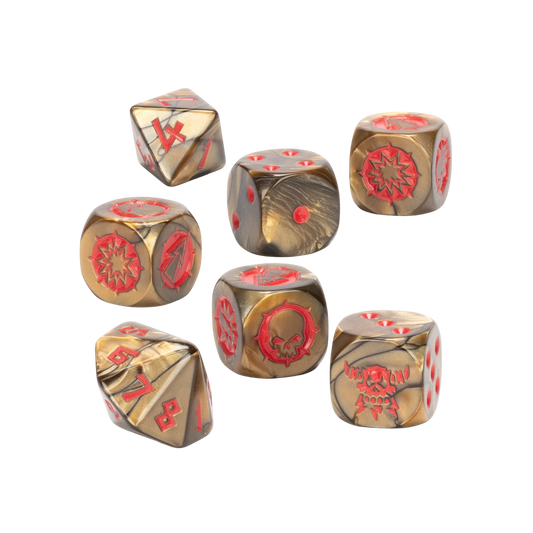 Chaos Dwarf Blood Bowl Team - Dice Set (New in Box)